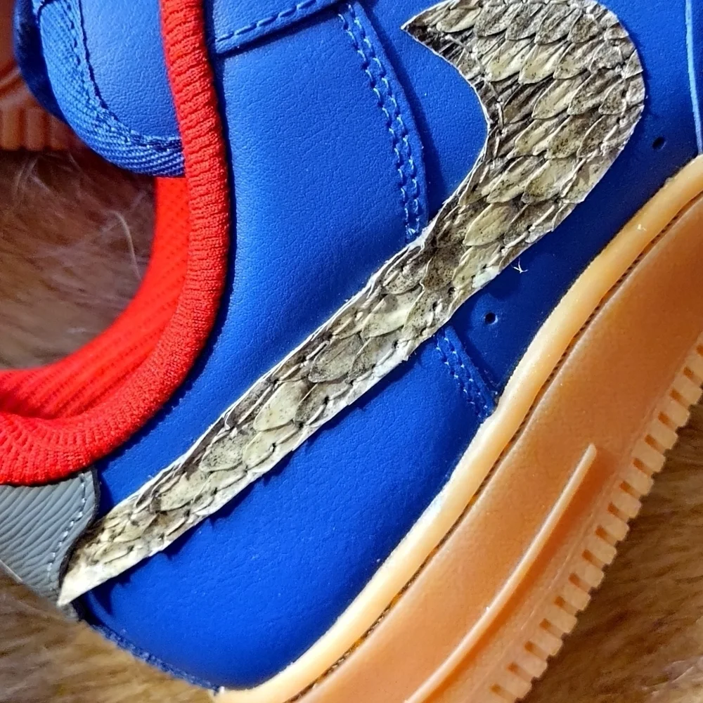 New Women's Air Force One sneakers Sz 6.5 animal print python snake